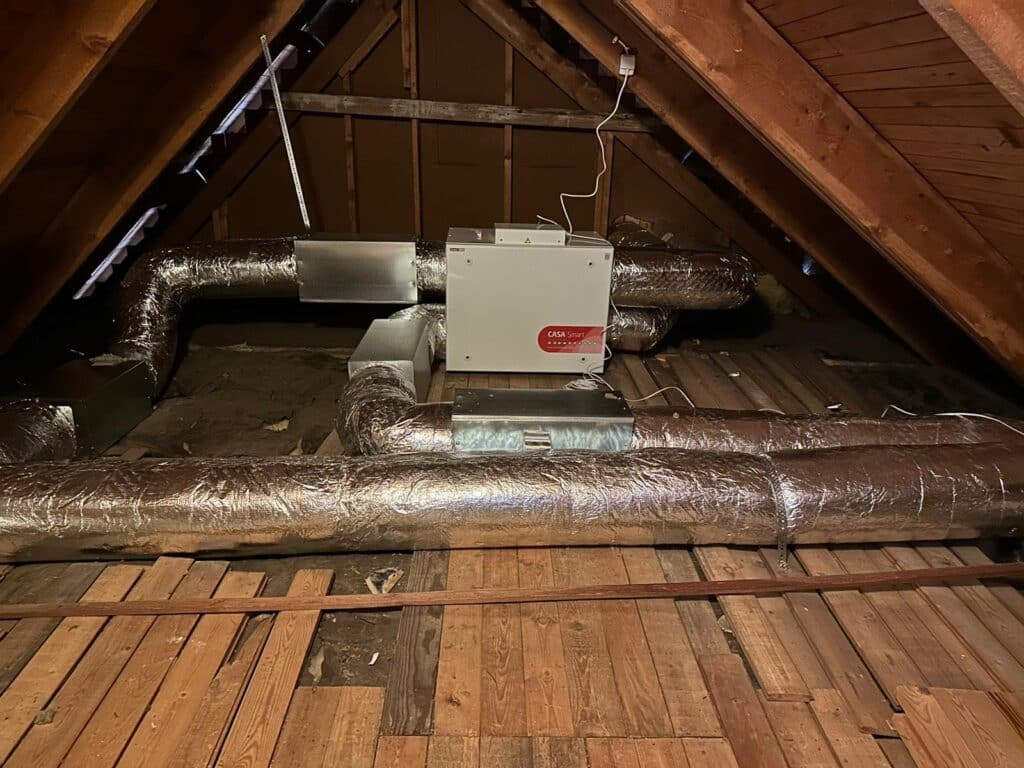 byta från självdrag till mekanisk ventilation konvertera självdrag till mekanisk ventilation