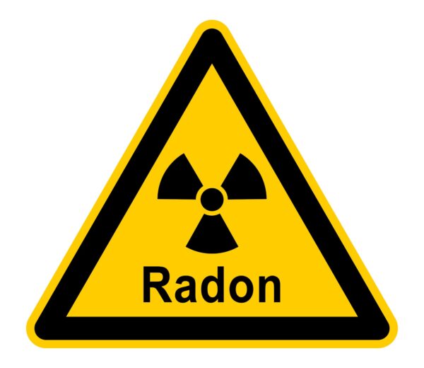 radonsymbol, mekanisk frånluft eller ftx system för radonsanering