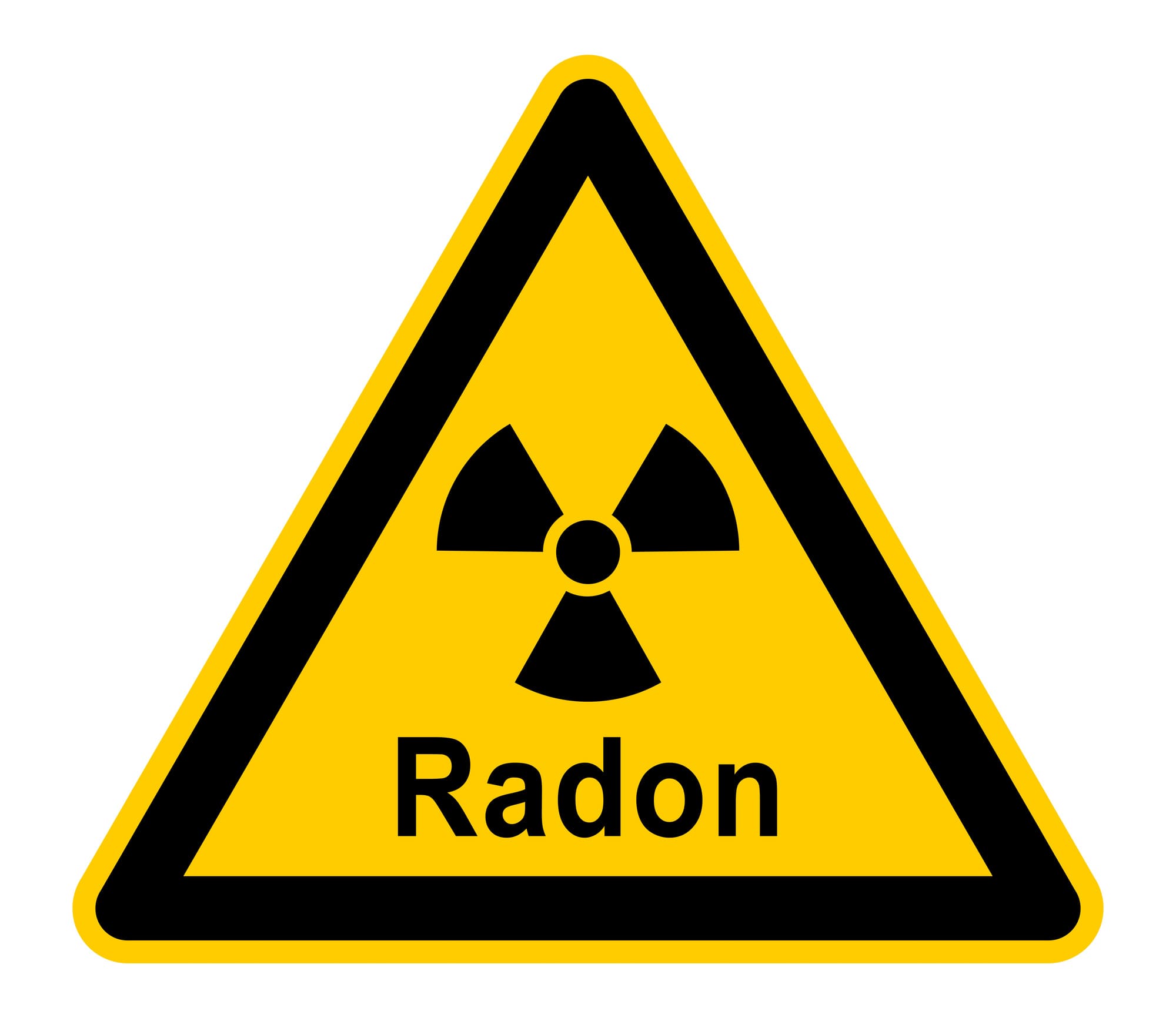 radonsymbol, mekanisk frånluft eller ftx system för radonsanering